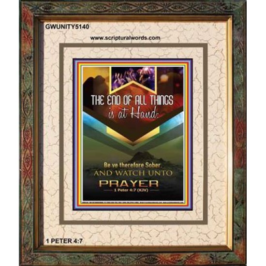 WATCH UNTO PRAYER   Portrait of Faith Wooden Framed   (GWUNITY5140)   