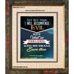 WAIT ON THE LORD   Bible Verses Frame Online   (GWUNITY5177)   "20x25"