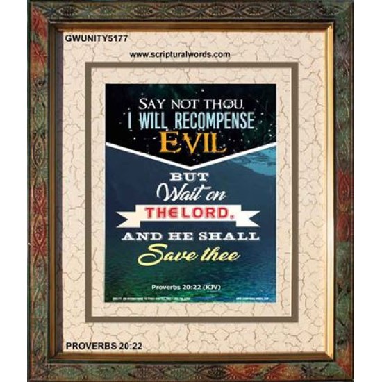 WAIT ON THE LORD   Bible Verses Frame Online   (GWUNITY5177)   