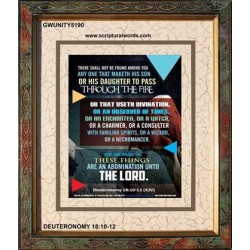 ABOMINATION UNTO THE LORD   Scriptures Wall Art   (GWUNITY5190)   "20x25"