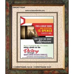 A GREAT DOOR AND EFFECTUAL   Christian Wall Art Poster   (GWUNITY5244)   