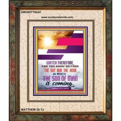 WATCH THEREFORE   Christian Framed Wall Art   (GWUNITY5434)   "20x25"