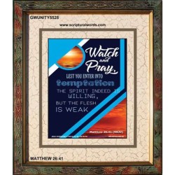 WATCH AND PRAY   Contemporary Christian Poster   (GWUNITY5528)   "20x25"