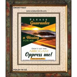 A BLESSING FOR ME   Scripture Art Prints   (GWUNITY5533)   "20x25"