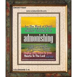 ADMONISHING   Scriptural Portrait Acrylic Glass Frame   (GWUNITY5544)   