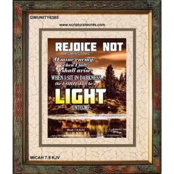 A LIGHT   Scripture Art Acrylic Glass Frame   (GWUNITY6385)   "20x25"