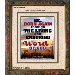 BE BORN AGAIN   Bible Verses Poster   (GWUNITY6496)   "20x25"