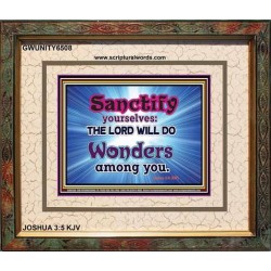 SANCTIFY   Frame Scriptural Wall Art   (GWUNITY6508)   