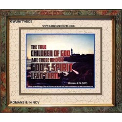 TRUE CHILDREN OF GOD   Christian Quote Framed   (GWUNITY6538)   