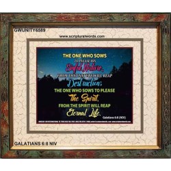 SINFUL NATURE AND DESTRUCTION   Christian Artwork Frame   (GWUNITY6589)   