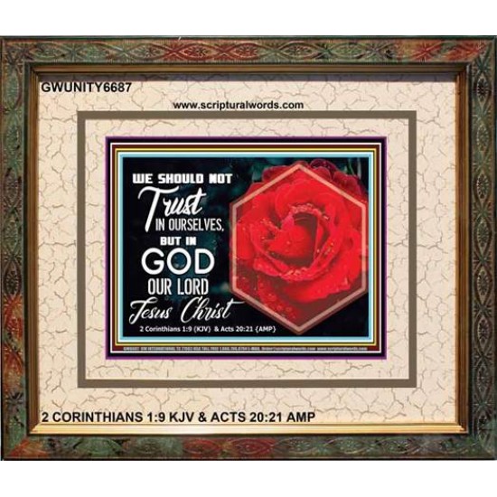 TRUST IN GOD   Framed Office Wall Decoration   (GWUNITY6687)   