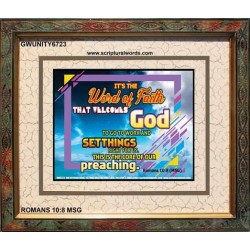 WORD OF FAITH   Bible Verse Picture Frame Gift   (GWUNITY6723)   