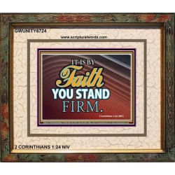 STAND FIRM IN FAITH   Bible Verse Frame Online   (GWUNITY6724)   
