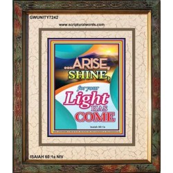ARISE SHINE   Printable Bible Verse to Framed   (GWUNITY7242)   