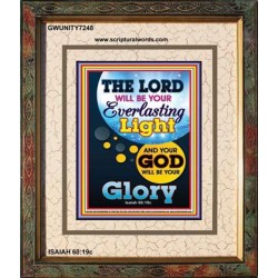 YOUR GOD WILL BE YOUR GLORY   Framed Bible Verse Online   (GWUNITY7248)   