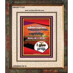 ALL THINE ADVERSARIES   Bible Verses to Encourage  frame   (GWUNITY7325)   