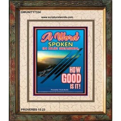 A WORD IN DUE SEASON   Contemporary Christian Poster   (GWUNITY7334)   