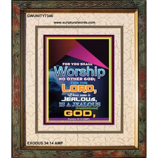 WORSHIP   Religious Art Frame   (GWUNITY7346)   