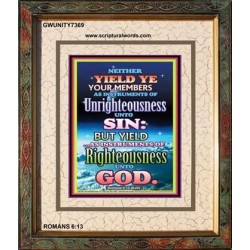 UNRIGHTEOUSNESS   Contemporary Christian Paintings Acrylic Glass frame   (GWUNITY7369)   "20x25"