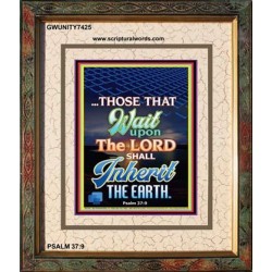 WAIT UPON THE LORD   Bible Verses Frame for Home   (GWUNITY7425)   "20x25"