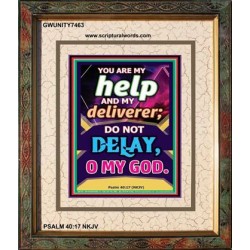 YOU ARE MY HELP   Frame Scriptures Dcor   (GWUNITY7463)   