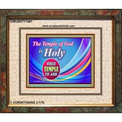 YE ARE GODS TEMPLE   Frame Bible Verse Art    (GWUNITY7497)   