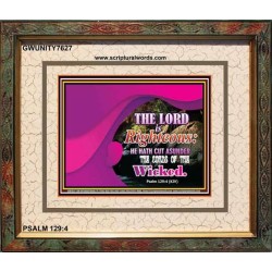 RIGHTEOUS GOD   Bible Verses Framed for Home Online   (GWUNITY7627)   