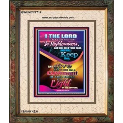 A LIGHT OF THE GENTILES   Framed Bible Verses   (GWUNITY7714)   "20x25"