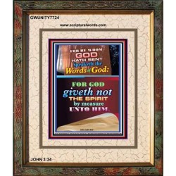 WORDS OF GOD   Bible Verse Picture Frame Gift   (GWUNITY7724)   