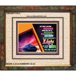 ALL SHALL BE REVEALED   Frame Scripture    (GWUNITY7813)   