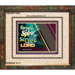 SERVE THE LORD   Christian Quotes Framed   (GWUNITY7825)   