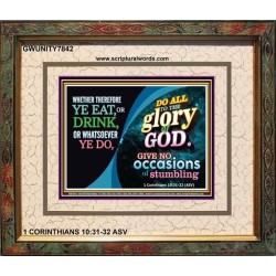 ALL THE GLORY OF GOD   Framed Scripture Art   (GWUNITY7842)   