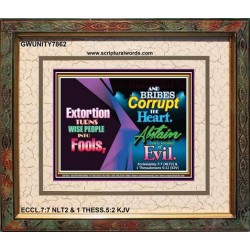 ABSTAIN FROM ALL APPEARANCE OF EVIL Bible Verses to Encourage  frame   (GWUNITY7862)   "25x20"
