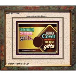 SPIRITUAL GIFTS   Bible Scriptures on Love frame   (GWUNITY7863)   
