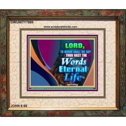 WORDS OF ETERNAL LIFE   Christian Artwork Acrylic Glass Frame   (GWUNITY7895)   
