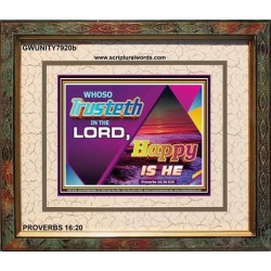 TRUST IN THE LORD   Framed Children Room Wall Decoration   (GWUNITY7920b)   
