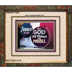 ALL THINGS ARE POSSIBLE   Decoration Wall Art   (GWUNITY7965)   