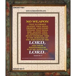 ABSOLUTE NO WEAPON    Christian Wall Art Poster   (GWUNITY801)   