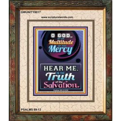 TRUTH OF THY SALVATION   Framed Bible Verses   (GWUNITY8017)   "20x25"