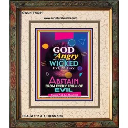 ANGRY WITH THE WICKED   Scripture Wooden Framed Signs   (GWUNITY8081)   