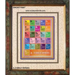 A-Z BIBLE VERSES   Christian Quotes Frame   (GWUNITY8087)   