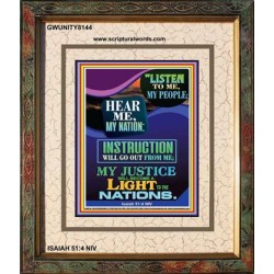 A LIGHT TO THE NATIONS   Biblical Art Acrylic Glass Frame   (GWUNITY8144)   