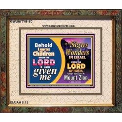 SIGNS AND WONDERS   Framed Scriptural Dcor   (GWUNITY8180)   