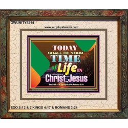 TIME OF LIFE IN CHRIST JESUS   Christian Frame Art   (GWUNITY8214)   