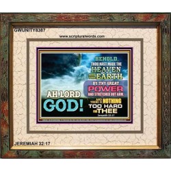 THY GREAT POWER   Christian Quotes Framed   (GWUNITY8387)   