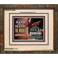 SEED OF RIGHTEOUSNESS   Christian Quote Framed   (GWUNITY8388)   