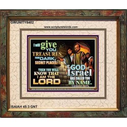 TREASURES FROM DARKNESS   Custom Christian Artwork Frame   (GWUNITY8402)   