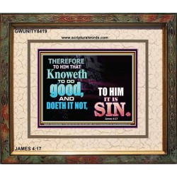 SIN   Custom Frame Inspiration Bible Verse   (GWUNITY8419)   
