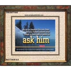YOUR FATHER KNOWETH    Framed Guest Room Wall Decoration   (GWUNITY845)   