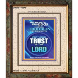 TRUST IN THE LORD   Framed Bible Verse   (GWUNITY8573)   "20x25"